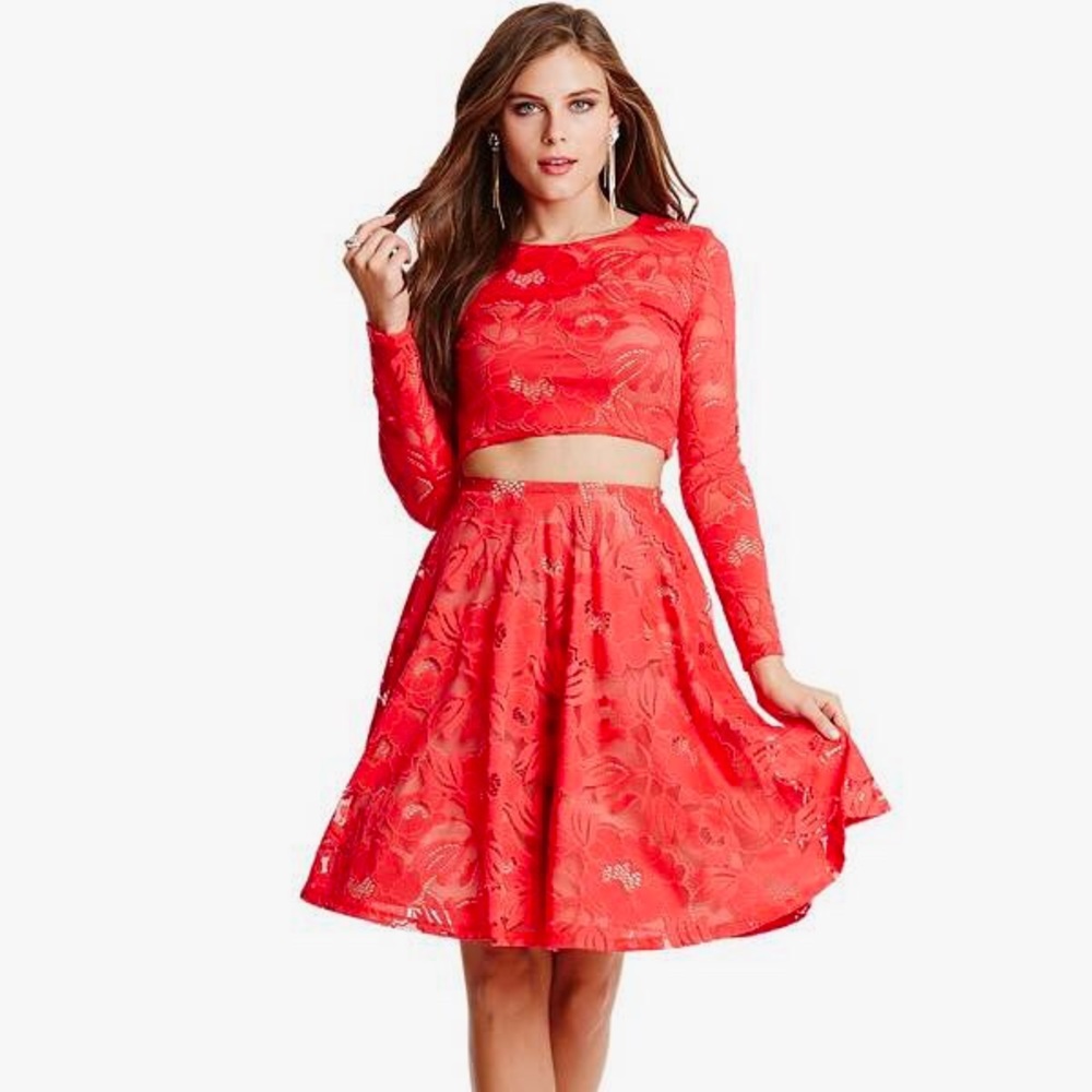 Marciano two-piece black summer cocktail dress